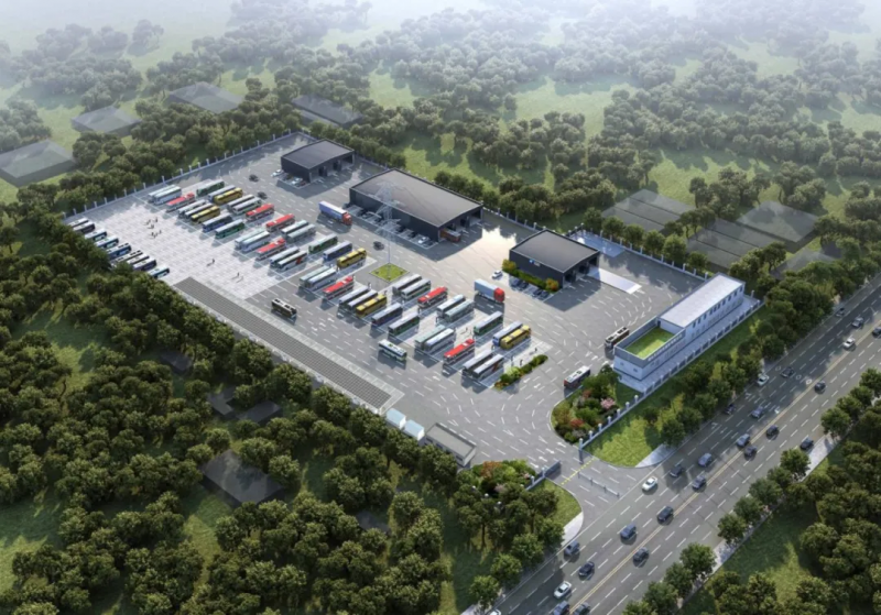 全国首家新能源汽车检测国家示范站——郑州市三十里铺光储充检公交场站正式投入运营